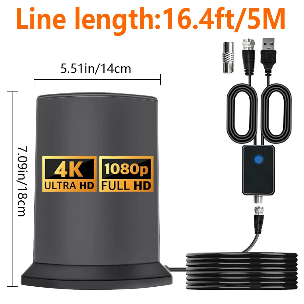 Home-use high-gain omnidirectional antenna, universal digital TV antenna for indoor use, HDTV antenna Oasis Select