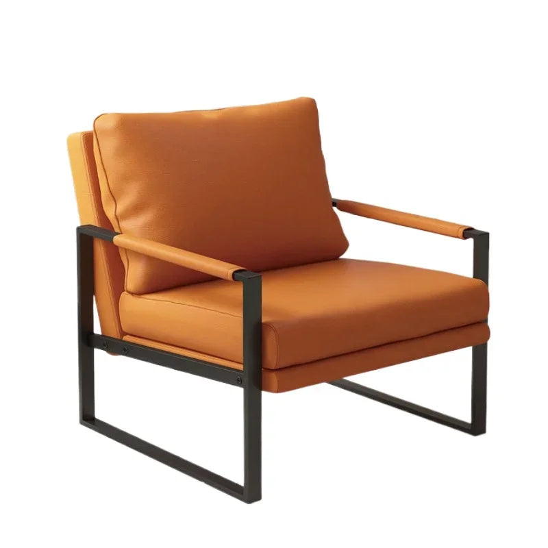 Nordic lazy sofa light luxury sales single wrought iron leisure chair balcony negotiation bedroom living room minimalist sofa Oasis Select