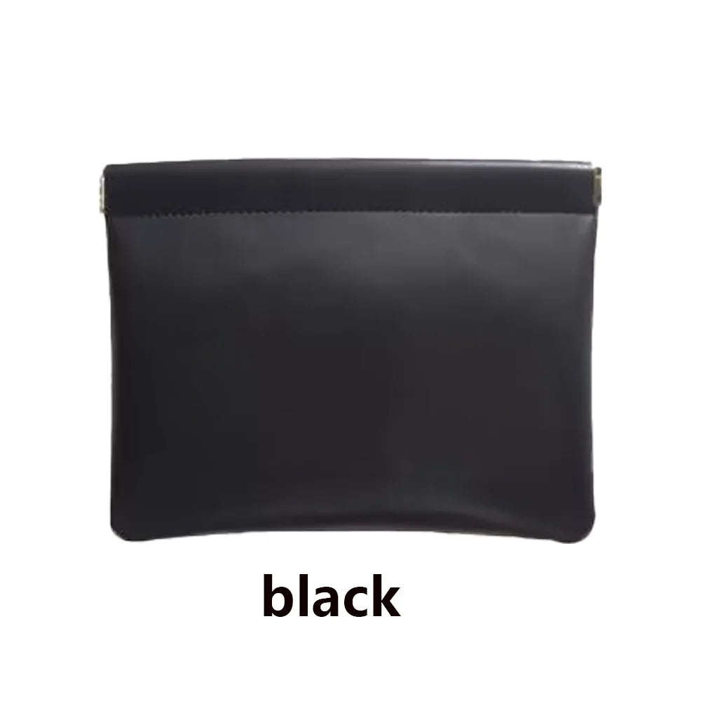 PU Leather Waterproof Storage Bag | Cosmetic & Jewelry Organizer Cosmetic Storage Bag Oasis Select Black G959B 10cm*15cm