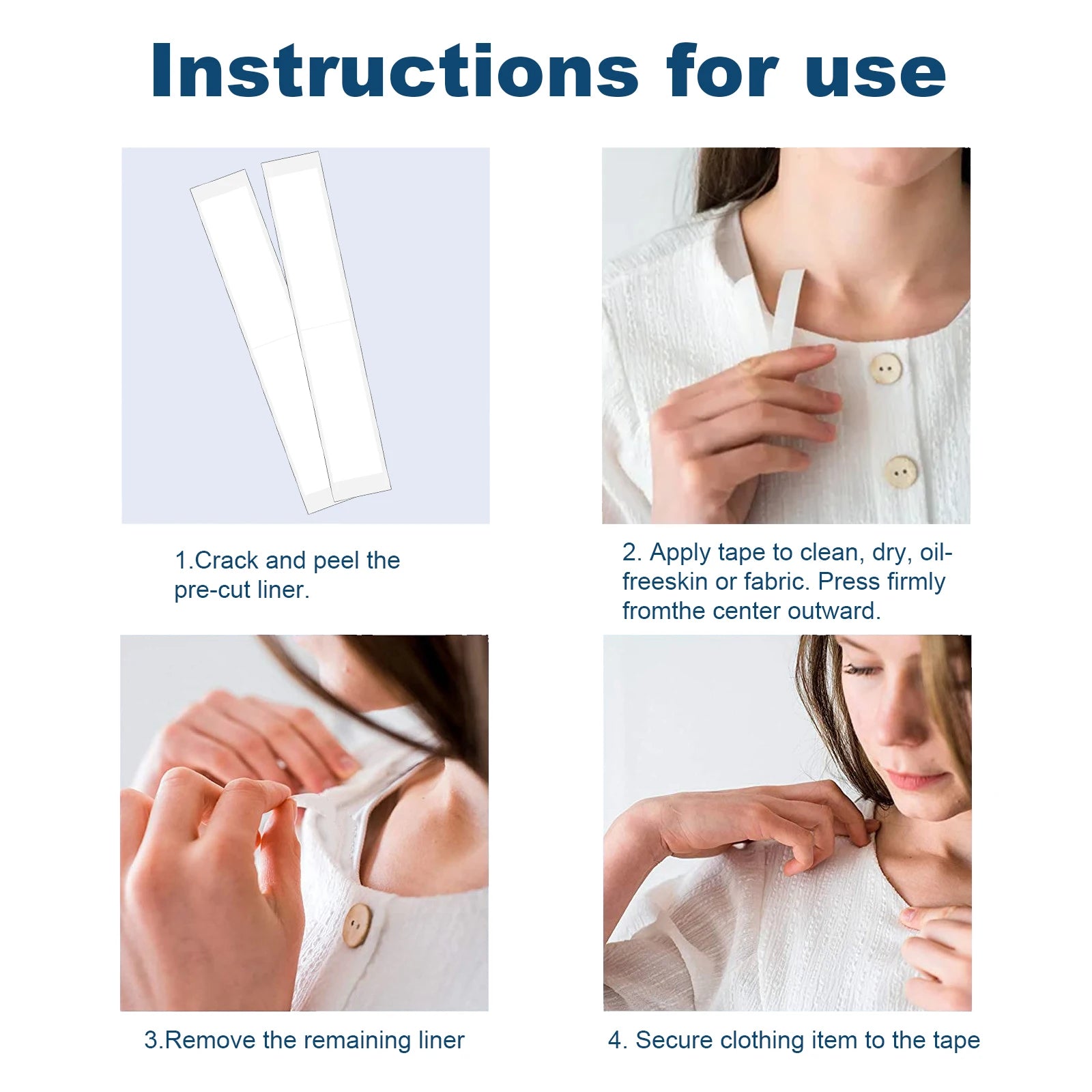 Invisible Double-Sided Anti-Slip Tape for Neckline & Straps