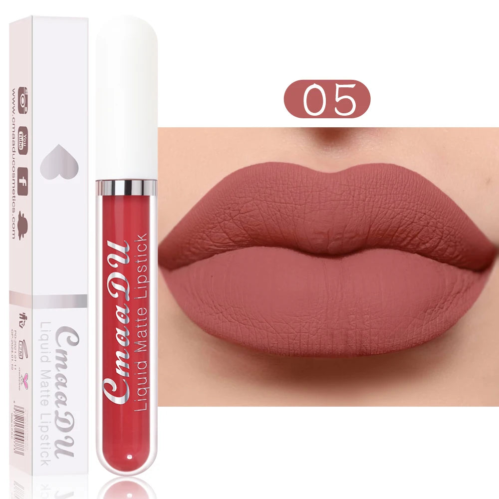 1 Pcs Matte Lipstick Lip Gloss Shade for All Skin Types Long-Lasting Non-Fading Waterproof Non-stick Cup Exquisite Gift Lips Oasis Select 05 Full Size