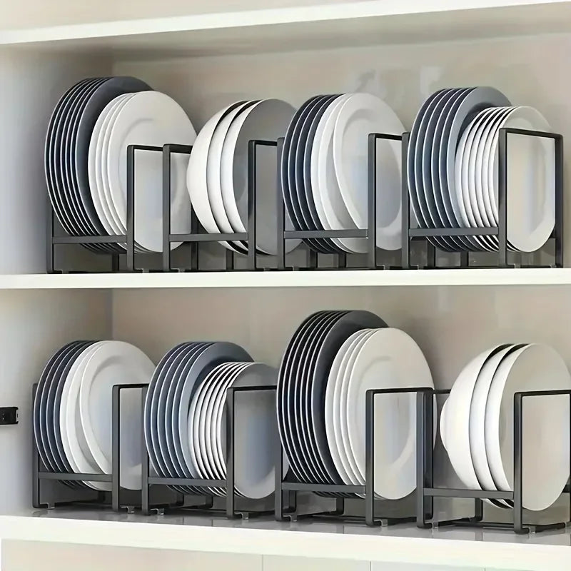 4/2/1pcs Kitchen Rack Dish Storage Rack Cabinet Dish Rack Dinner Plate Drain Rack Countertop Rack Plate Iron Oasis Select