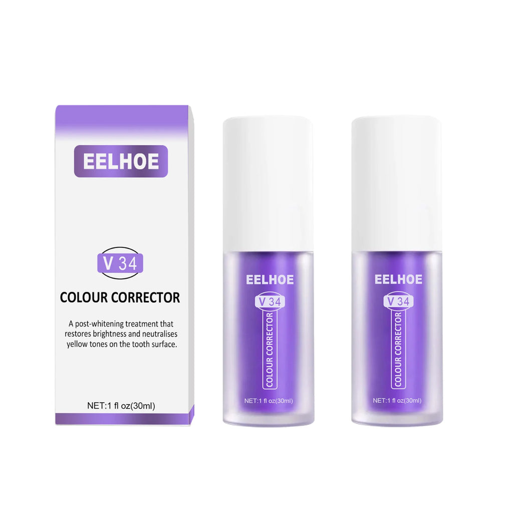 V34 Purple Toothpaste - Brightens Teeth, Whitens Oral Cavity, Cleans Stains, and Provides Oral Care Oasis Select 2pcs