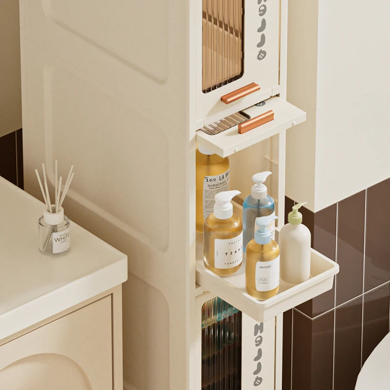 Slim Mobile Storage Cabinet, Space-Saving Narrow Drawer Organizer, Minimalist Multi-Purpose Design for Kitchen/Bathroom/Living Oasis Select