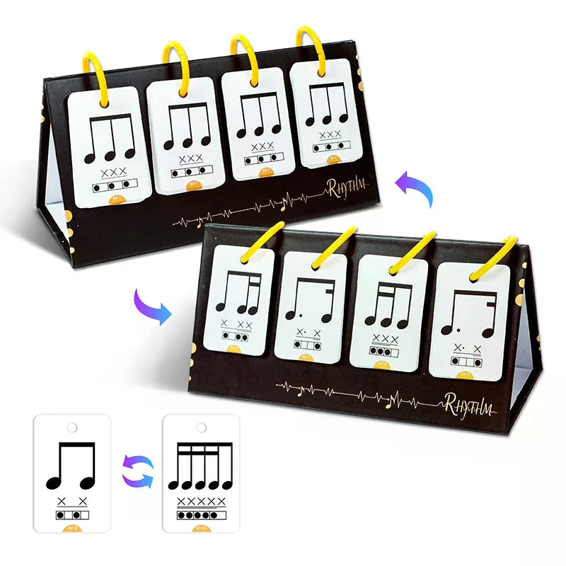 72PCS Music Enlightenment Learning Cards Note Instrument Rhythm Cognition Educational Tool Tabletop Early Education Flashcards Oasis Select