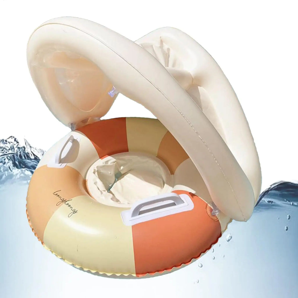 Baby Pool Float with Sun Canopy | Inflatable Swim Ring Ages 0–4