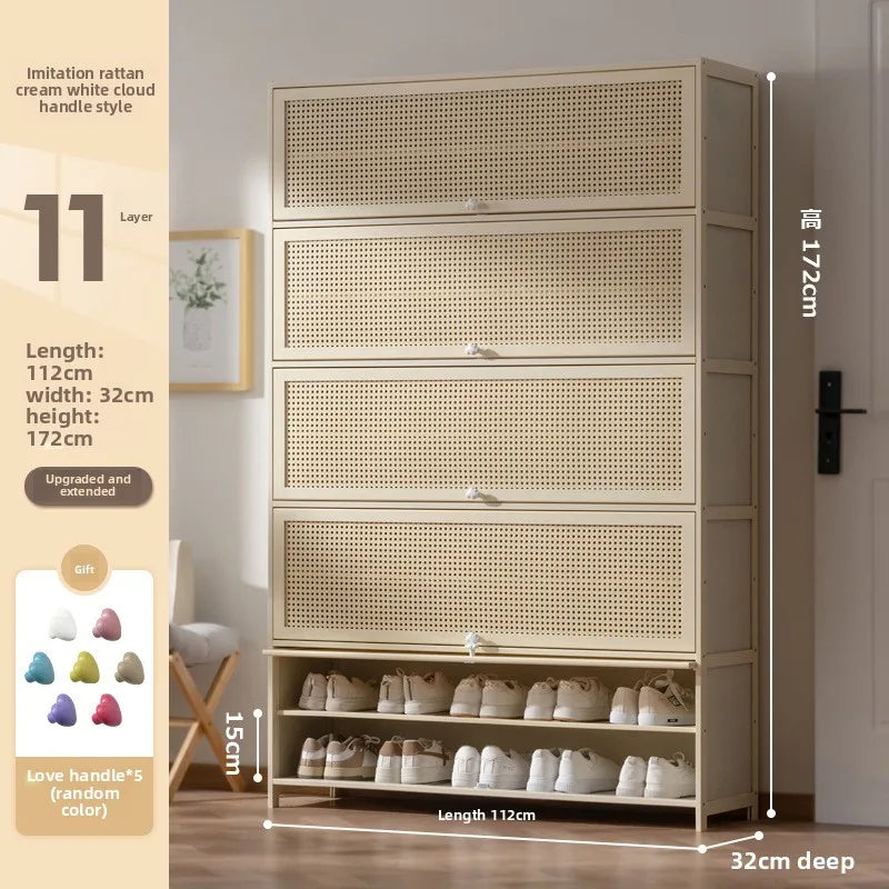 Cabinet Household Door Against Wall Large Capacity Entrance