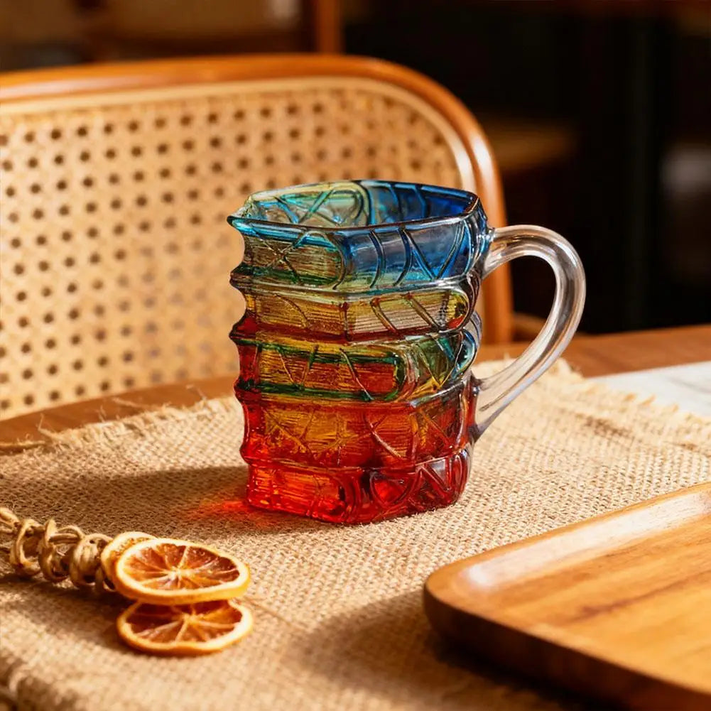 Painted Book Mug Resinz Novelty 3d Painted Books Coffee Mug Unique Colorful Resin Books Stack Coffee Cup Collection Gifts Oasis Select