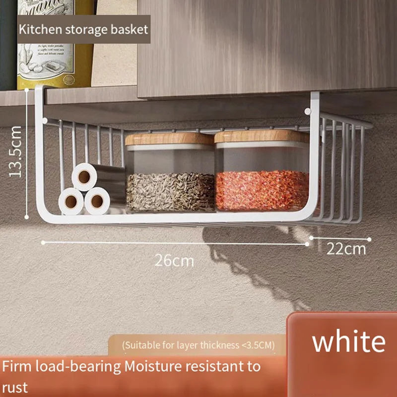 Kitchen storage racks dormitory storage tools hanging layered seasoning baskets bottom hangers of hanging cabinets Oasis Select