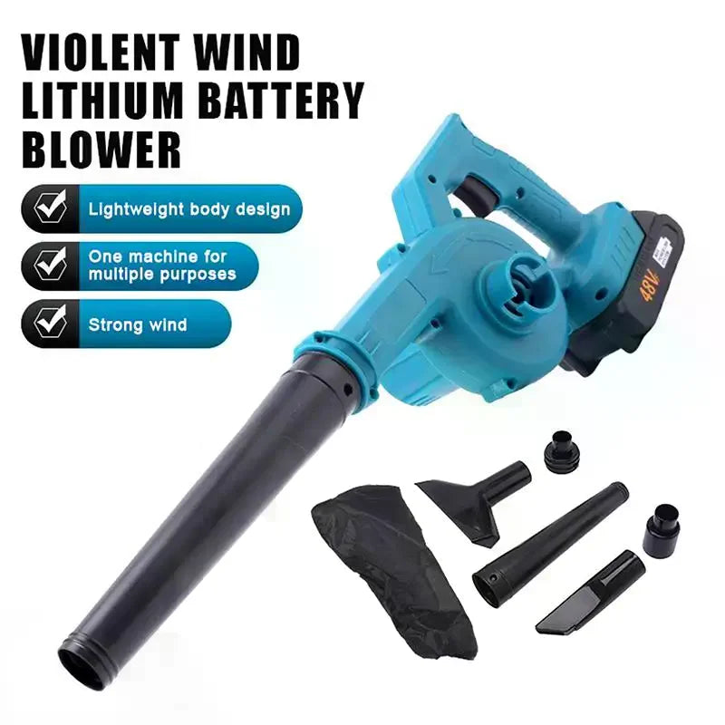 Cordless 2-in-1 Air Blower & Vacuum | Car, Garden & PC Cleaning