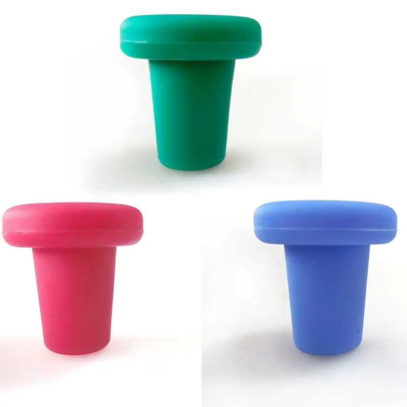 1/2/3/4pcs Silicone Bottle Stoppers Creative Wine Stoppers Bottle Caps Bar Preservation Tools Safe Healthy Home Bar Accessories Oasis Select 3pcs mix 1