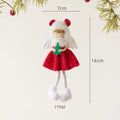 Cute Girl Angel Christmas Pendant Xmas Tree Hanging Ornaments Christmas Decorations For Home Christmas Dolls Kids Gift Navidad Oasis Select Red