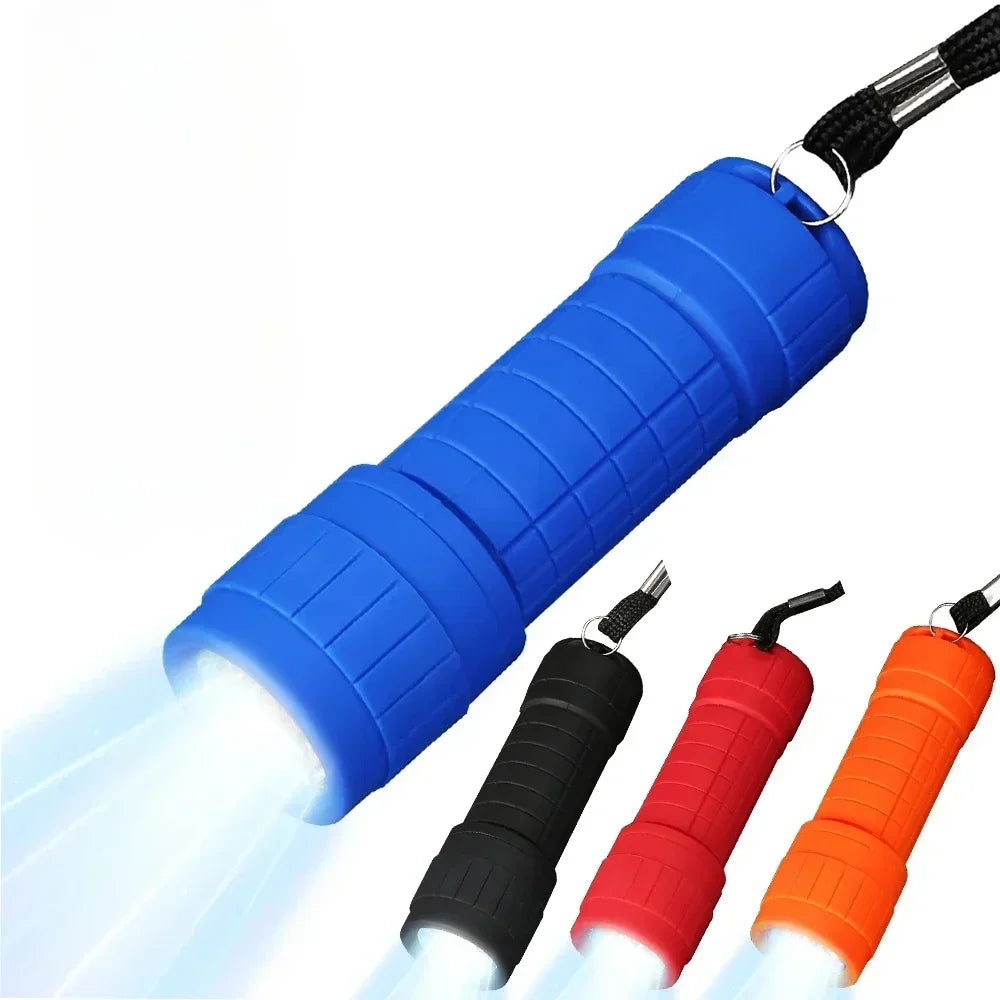 Mini Portable Flashlight Nine XPE Lamp Beads Strong Lighting Using 3 NO.7 Batteries Fixed Focus Pocket Outdoor Emergency Torch Oasis Select