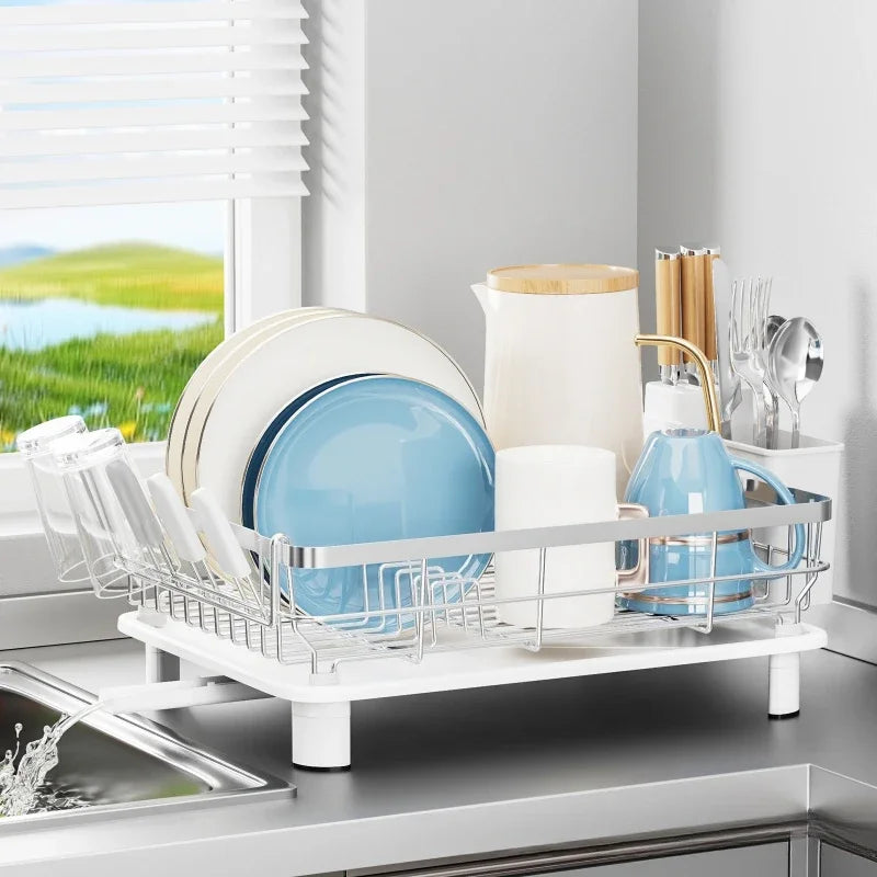 Stainless Steel Dish Storage Rack Bowl Rack Kitchen Sink Shelf Drain Basket Household Tableware Bowl Rack Oasis Select