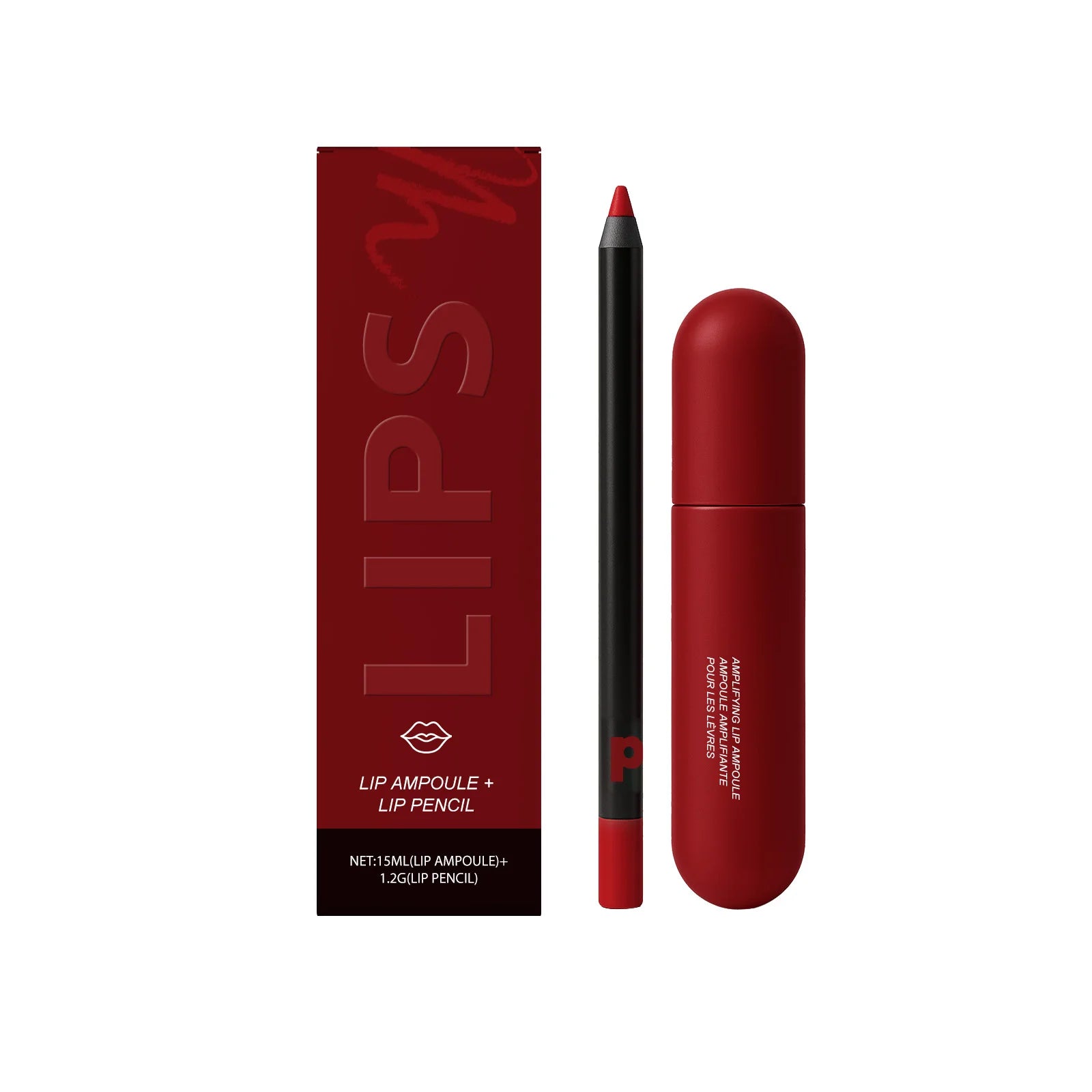 Nicotinamide Lipliner Lip Serum Kit Deep Moisturize Reduce Fine Lines Plump Lips Enhance Radiance Lasting Shine Lip Gloss Makeup Oasis Select Classic Red