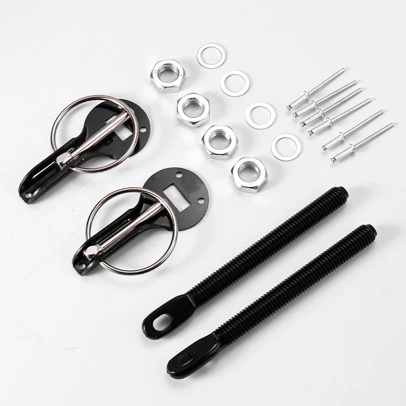 Aluminum Racing Hood Pin Lock Kit – Universal Bonnet Latch
