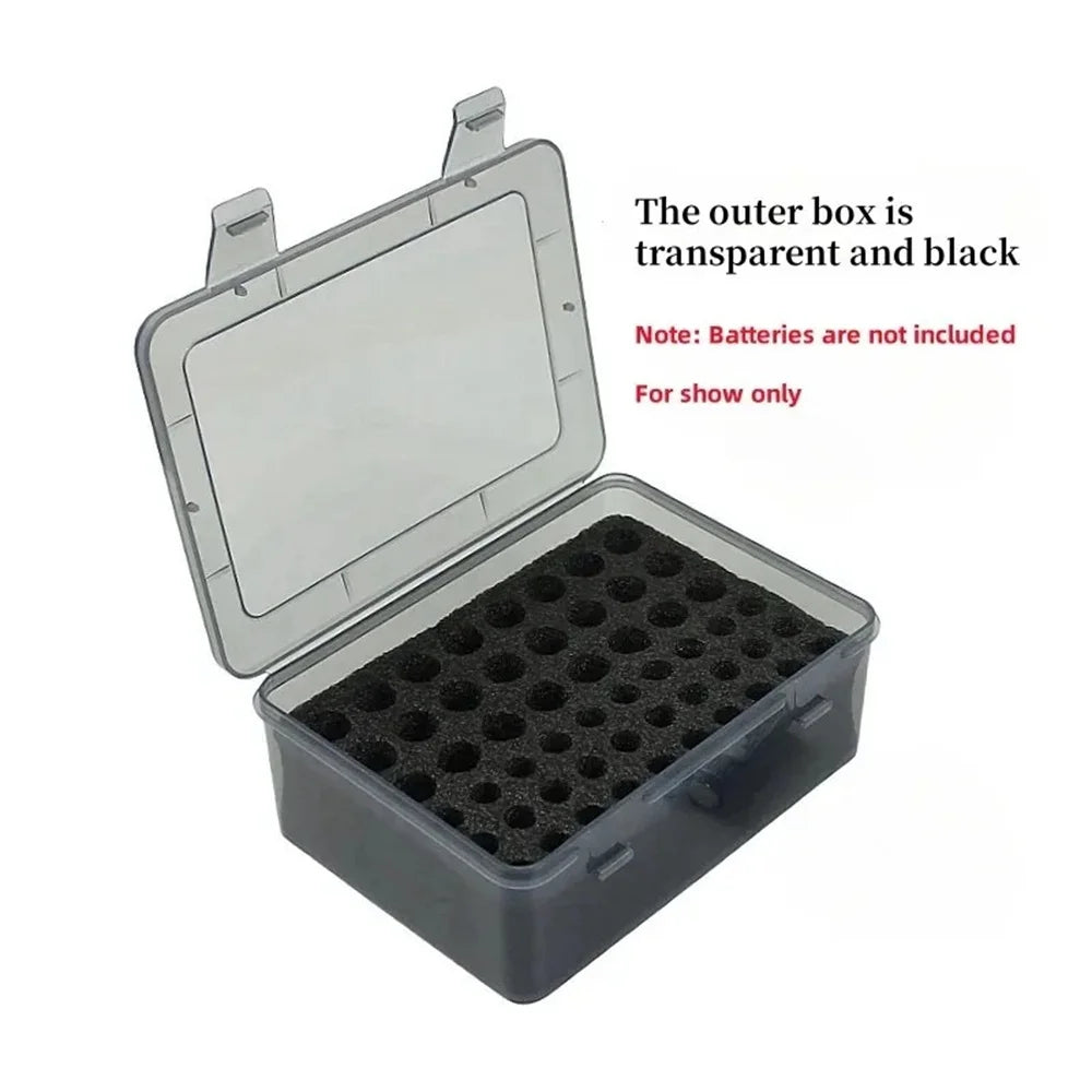 Battery Storage Organizer Holder Holds 54 AA AAA Batteries, Battery Box Case Garage Container,Home Drawer Organization Dispenser Oasis Select
