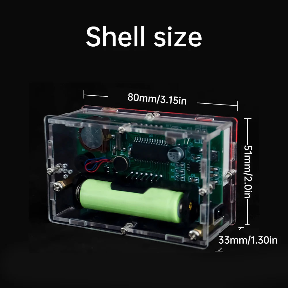 LED Digital Electronic Clock DIY Kit Clock Teaching Welding Exercise Circuit Board Set with Alarm Clock Temperature Countdown Oasis Select