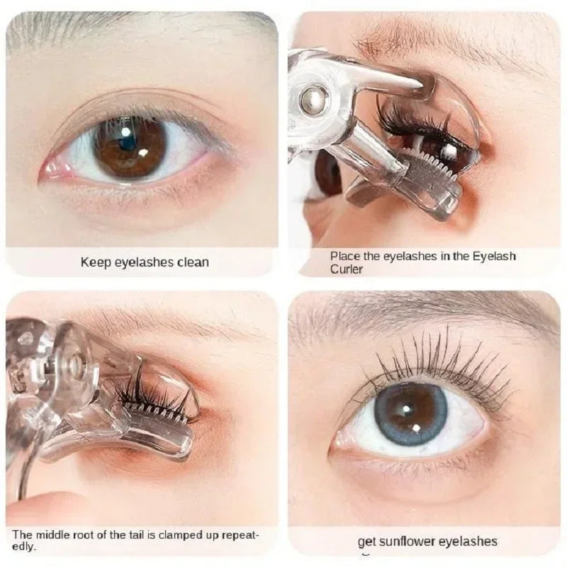 Dual-Type Eyelash Curler with Comb – Wide & Partial Clip Options, Waterproof, Long-Lasting, Natural Curl, Unisex Certified Oasis Select