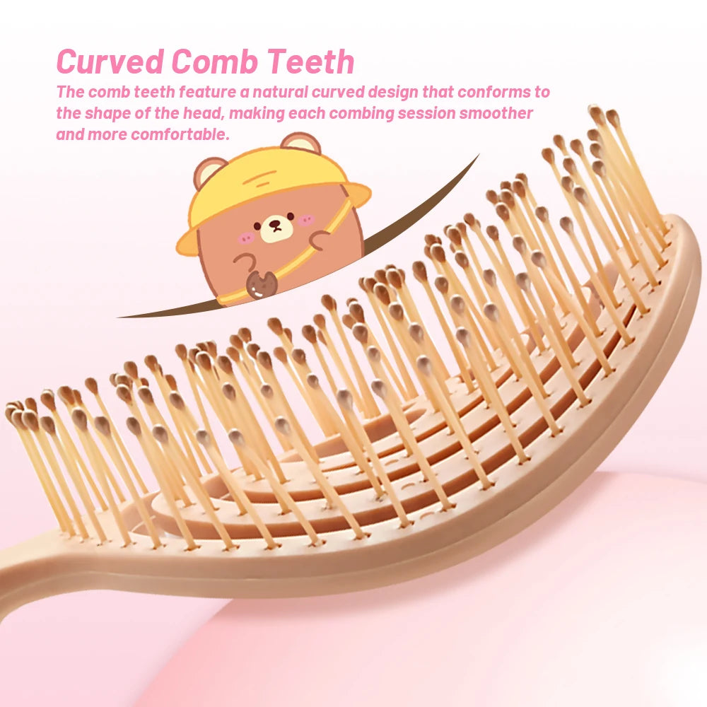 Heart Hollow Airbag Cushion Comb – Anti-Static Scalp Massager Airbag Hair Comb Oasis Select