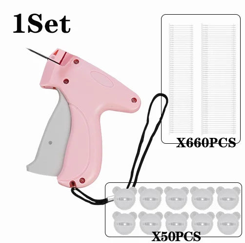 Garment Label Gun Quilt Holder Hangtag Gun Soft Silicone Pinless Snap Single Needle Sewing Gun Non-Tracking Sheet Anti-slip Tool Oasis Select 1Set