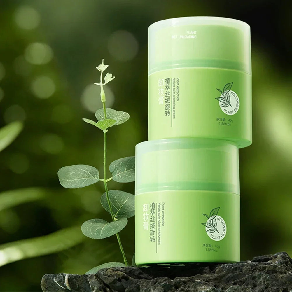 Plant Velvet Rotating Makeup Remover Cream 45g Gentle Non Irritating Deep Cleansing Eyes Lips Face Daily Skincare Oasis Select