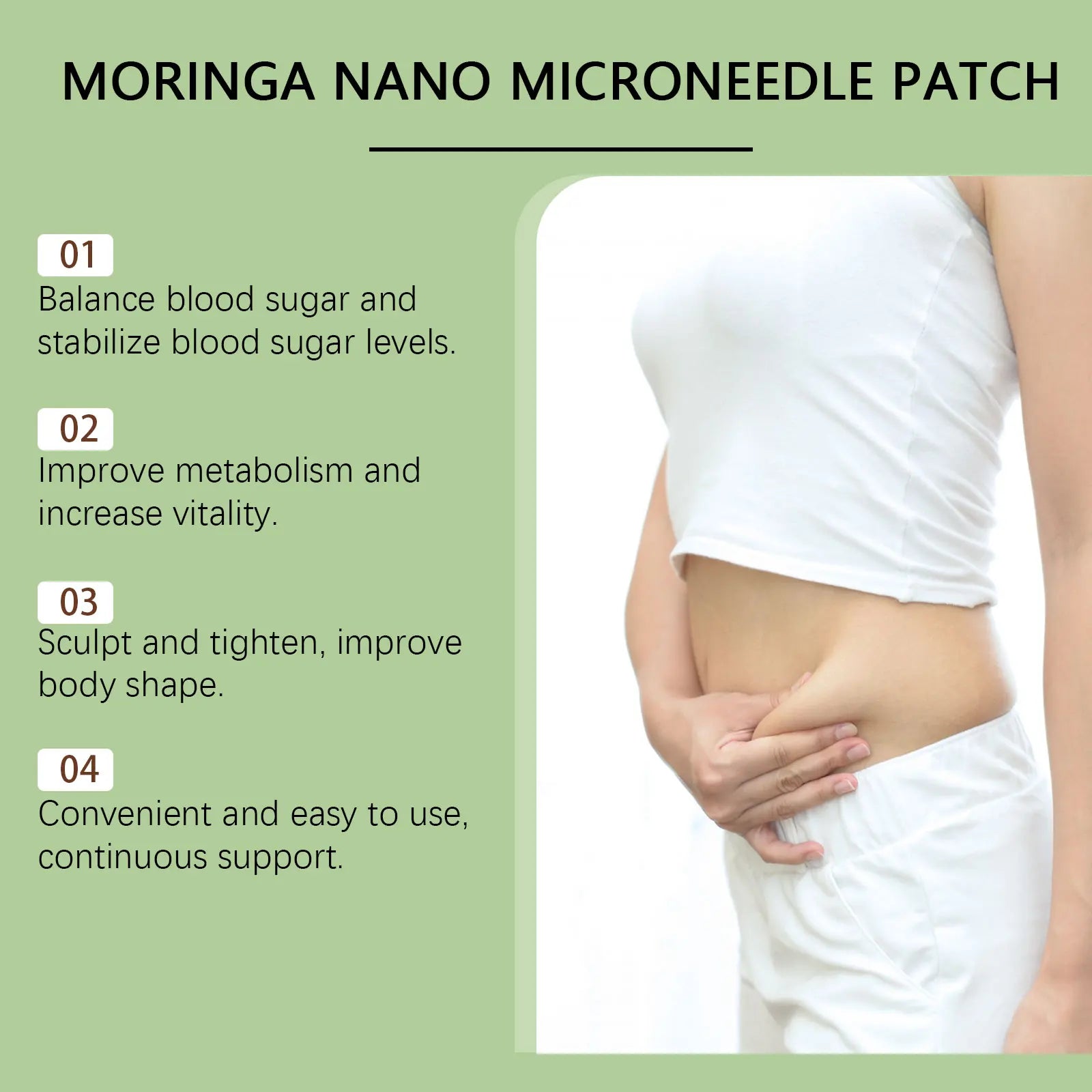 1 Overnight Microneedle Patch Natural Moringa Berberine NAD Firming Oasis Select