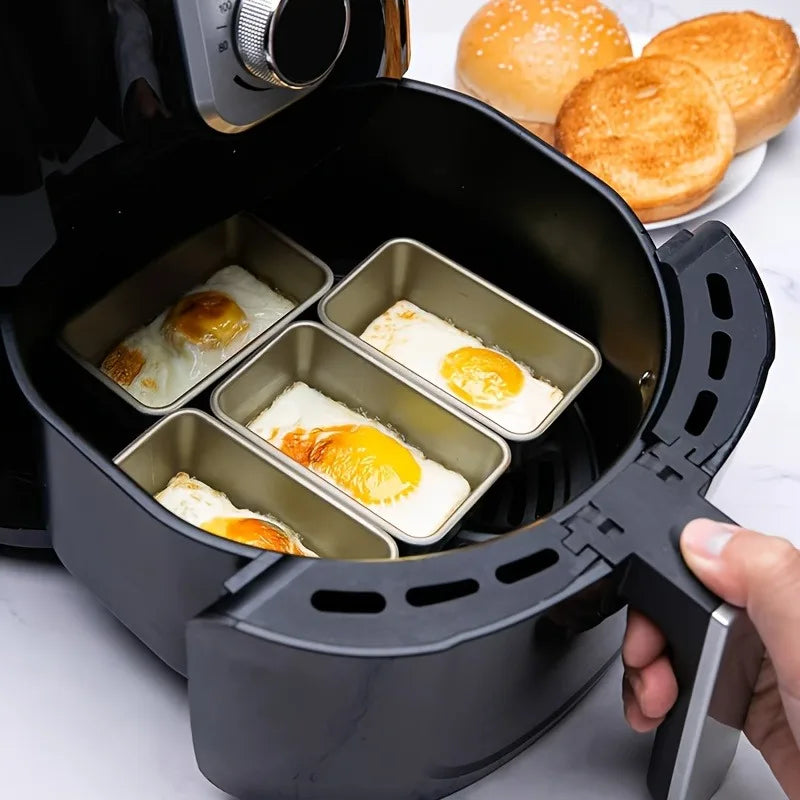 3Pcs Air Fryer Baking Mold Set, Non-Stick Aluminum Tray for Cake Cookie Bread, Rectangular Baking Pan, Kitchen Baking Essentials Oasis Select