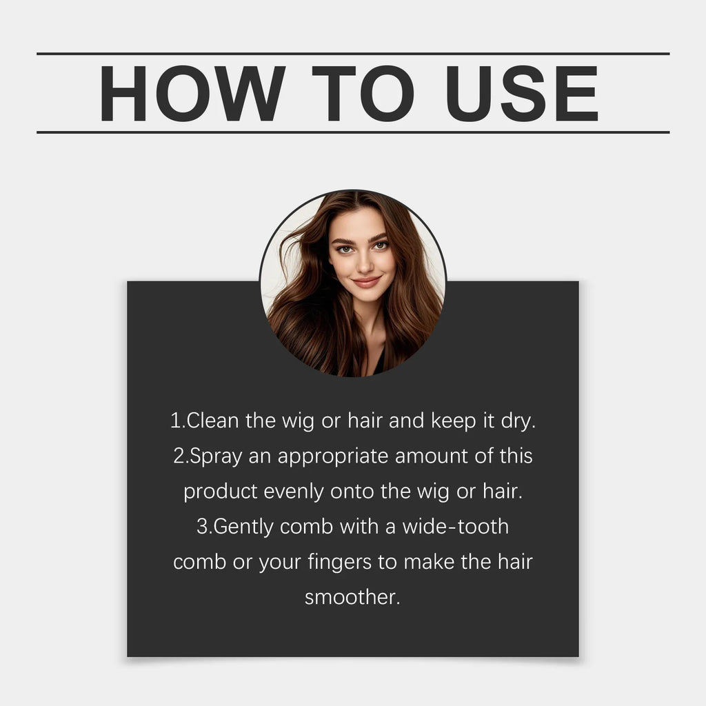 2-in-1 Wig Milk Spray | Anti-Frizz Leave-In Conditioner 100ml Leave-In Hair Spray Oasis Select
