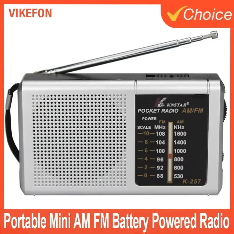 SW/AM/FM Battery Operated Telescopic Antenna Digital Radio Built-in Speaker Portable Mini Radio for Indoor Outdoor Emergency Use Oasis Select