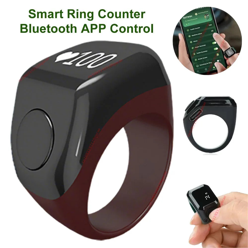 Smart Tasbih Zikr Ring | Digital Tally Counter & Prayer Reminder