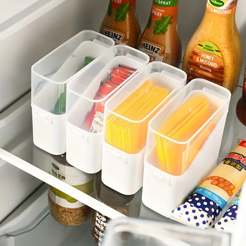 Japanese Style Tilted Transparent Lid Storage Box| Cheese Tea Coffee Storage Organizer| Small Item Classification Container Oasis Select