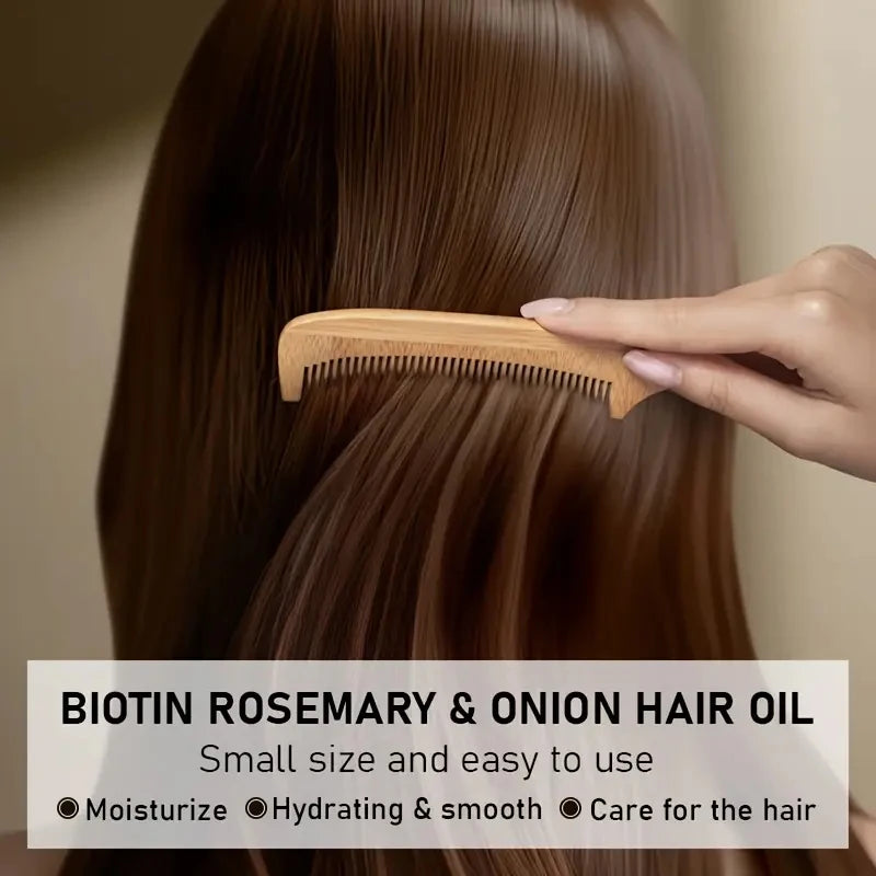 Biotin Hair Oil with Rosemary & Onion | Moisturize & Smooth Hair
