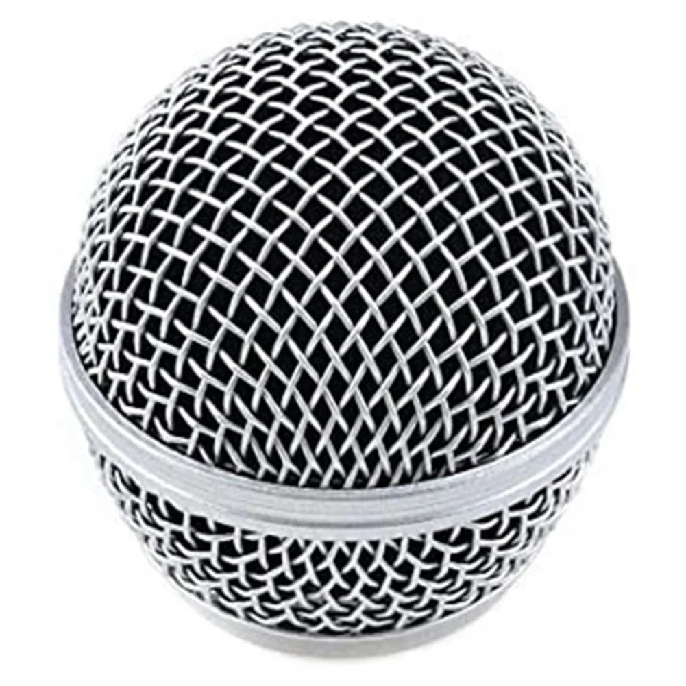 Microphone Mesh Head For 58 Microphone Fits For Shure Beta Grill Mesh Head Steel Replacement Microphones DIY Parts Oasis Select Silver