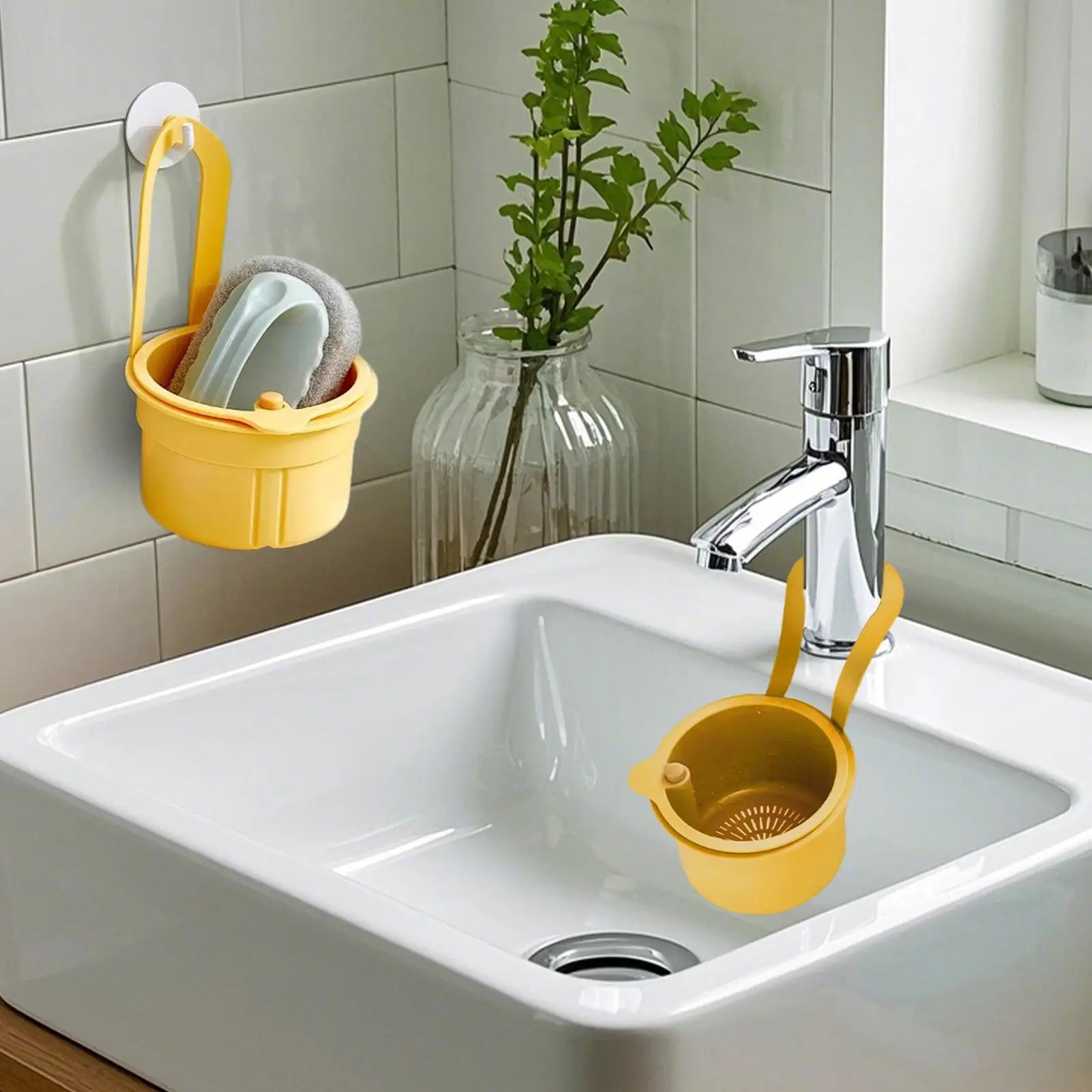 Kitchen Sink Strainer Basket Space Saving Drain Food Catcher Removable Fine Mesh Sink Strainer Basket for Commercial Shower RV Oasis Select