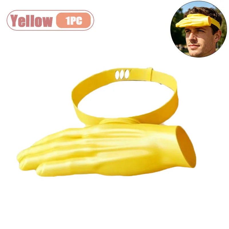 1-5PCS Funny Small Hand Size Sun Hat Novelty Mini Cap for Outdoor Beach Party UV Protection Summer Costume Accessory Oasis Select Yellow-1PC