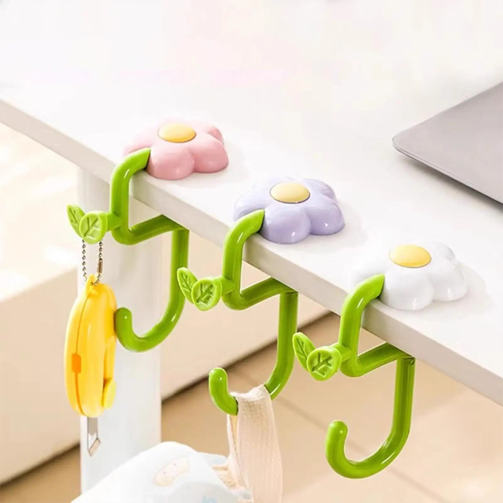 1PC Table Hook Side Hanging Bag Desk Side Backpack Hook Portable Desk Side Hanging Bag Artifact No Drilling Detachable Hooks Oasis Select