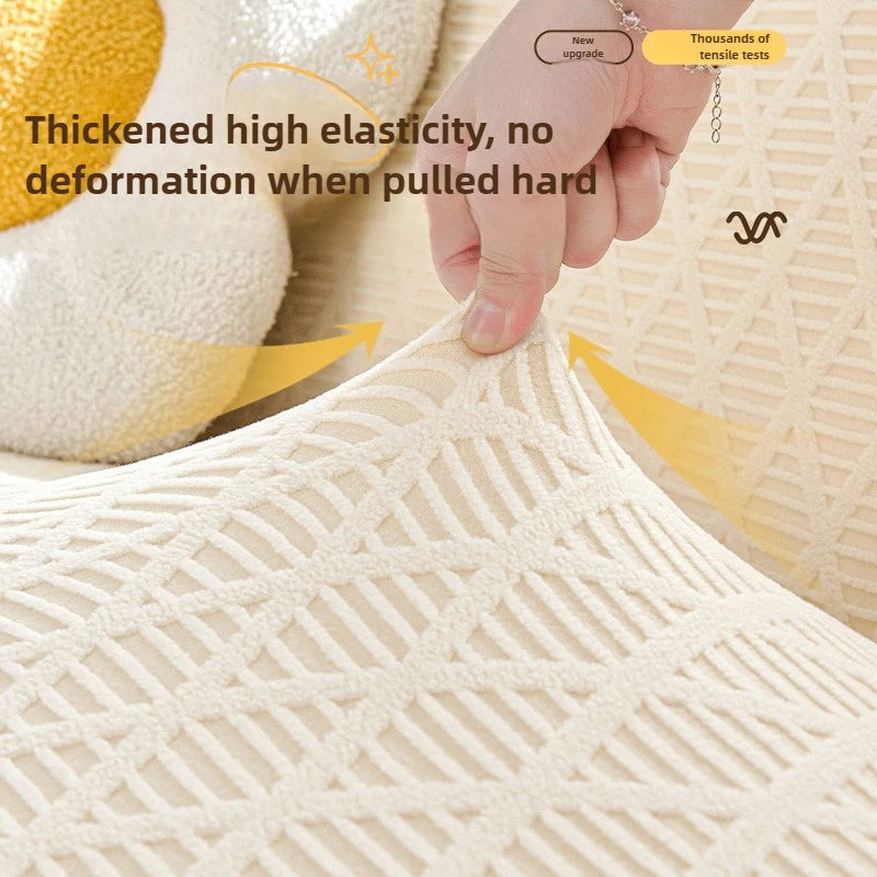 New Fleece Sofa Cover Full Package Universal Cover All-season Anti-cat Scratch and Anti-slip Sofa Protection Cover Oasis Select