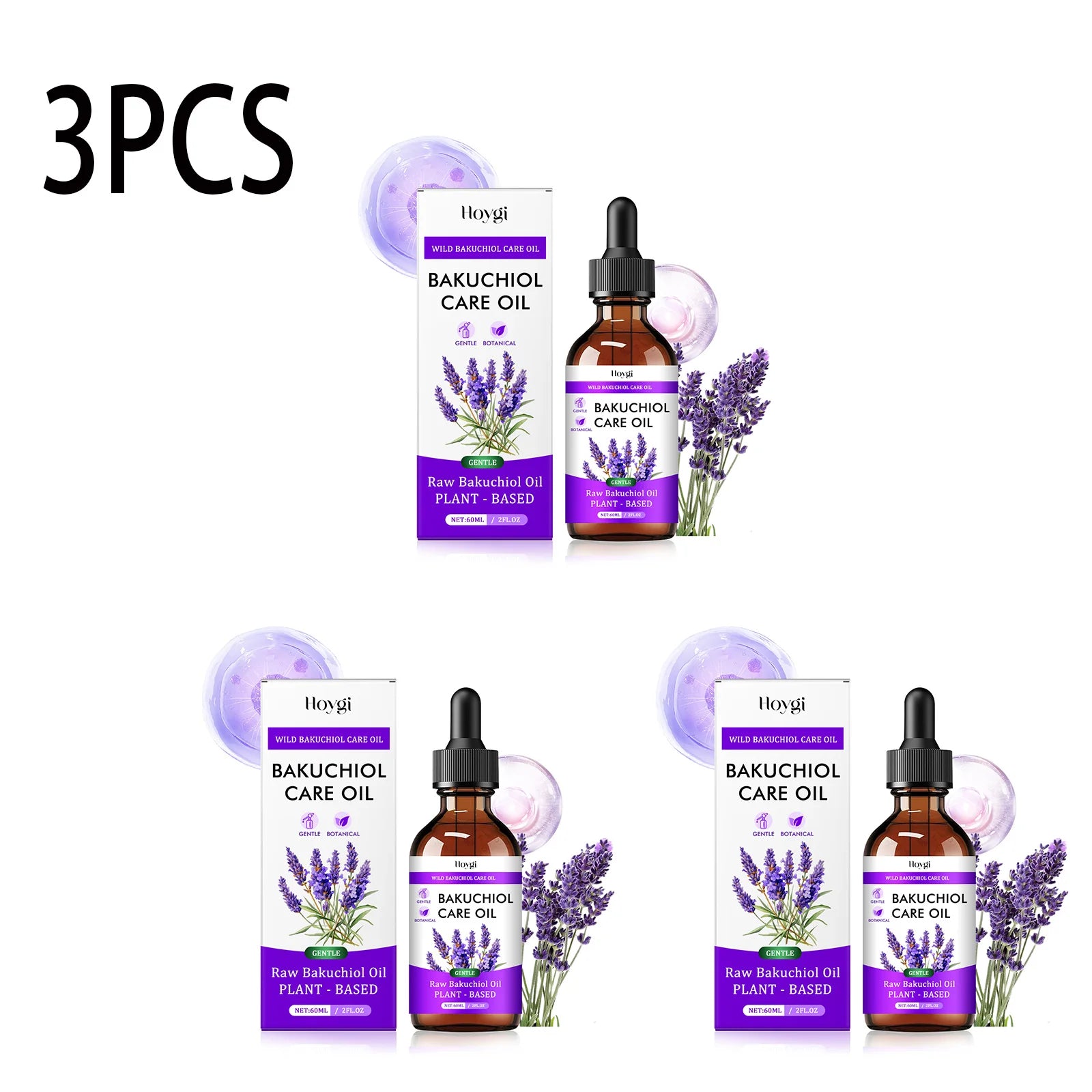 Bakuchiol Essectial Oil Relaxing Reduce Fine Lines Smoothing Facial Body Skin Care Nourish Aromatherapy Lavender Essential Oil Oasis Select 60ml x3boxed