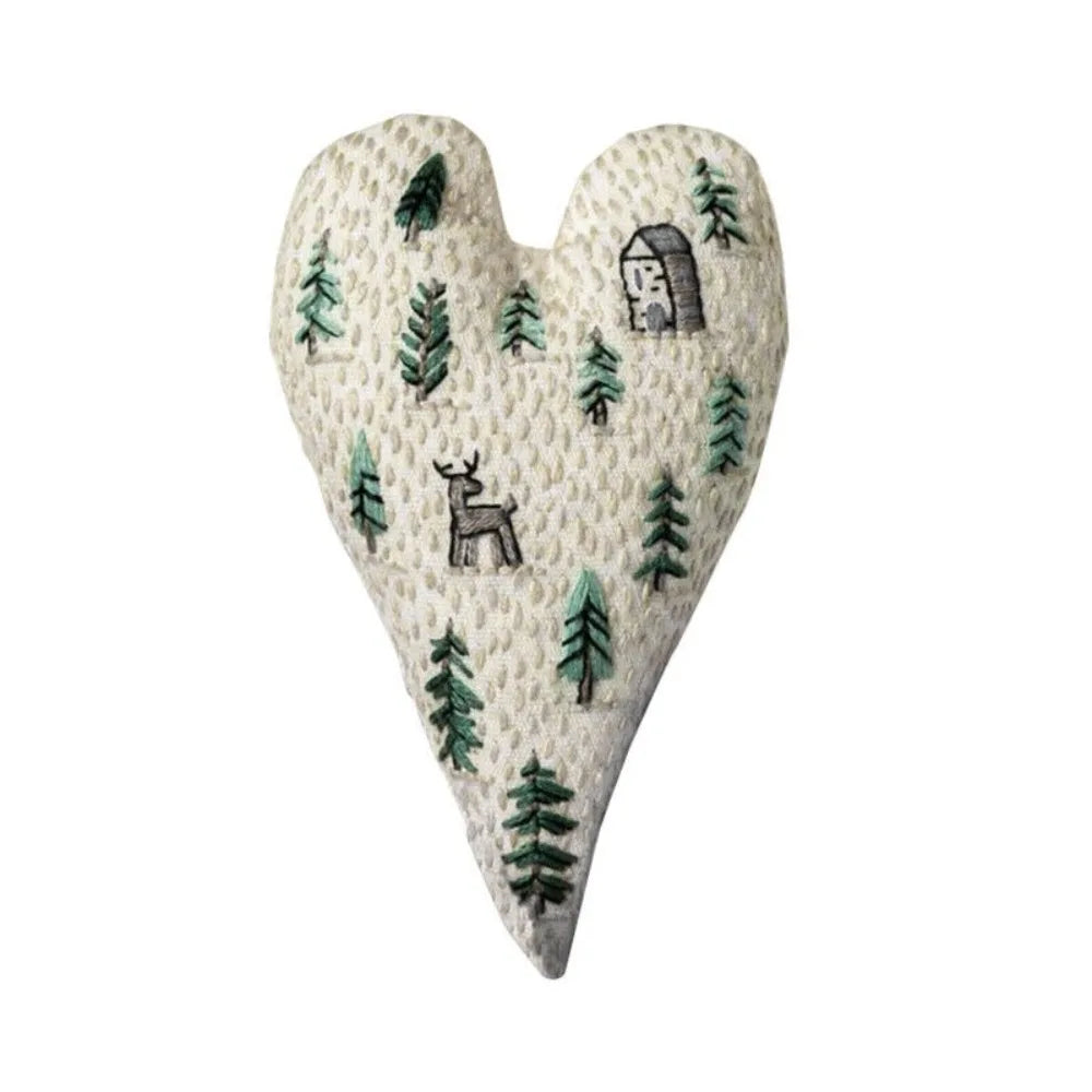 Christmas Heart Cross Stitch Embroidery Kit | Needle & Thread