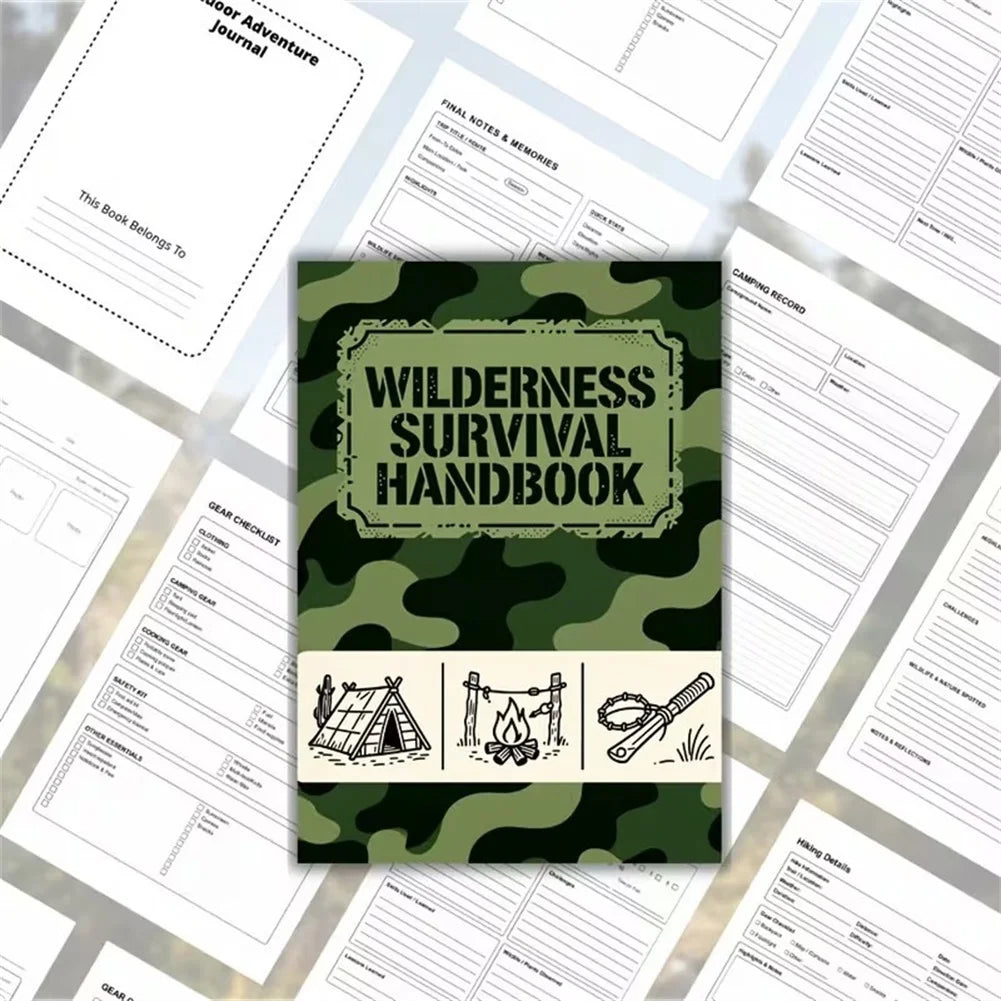 Wilderness Survival Notebook & Outdoor Guide for Adults