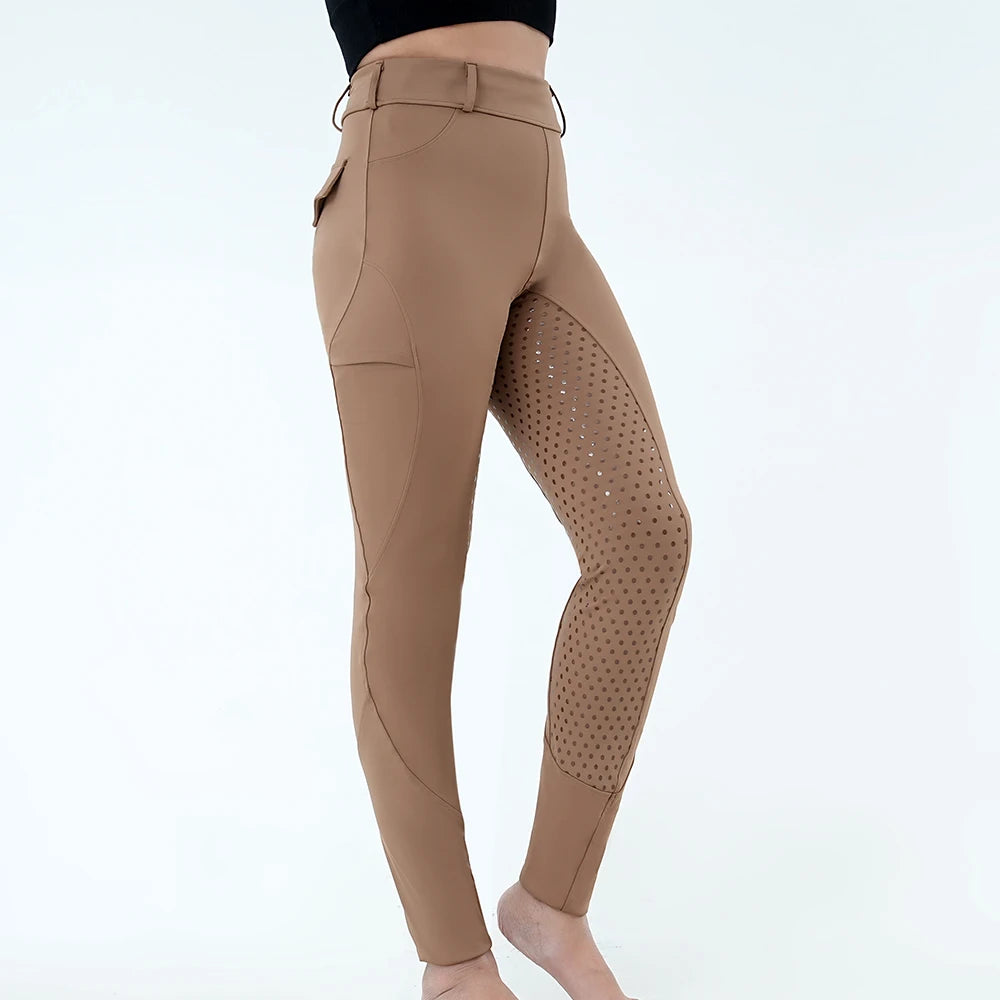 Women's Horse Riding Pants Full-Seat Breeches Equestrian Schooling Tights Outdoor Sportswear Knight Equipment Clothes Oasis Select