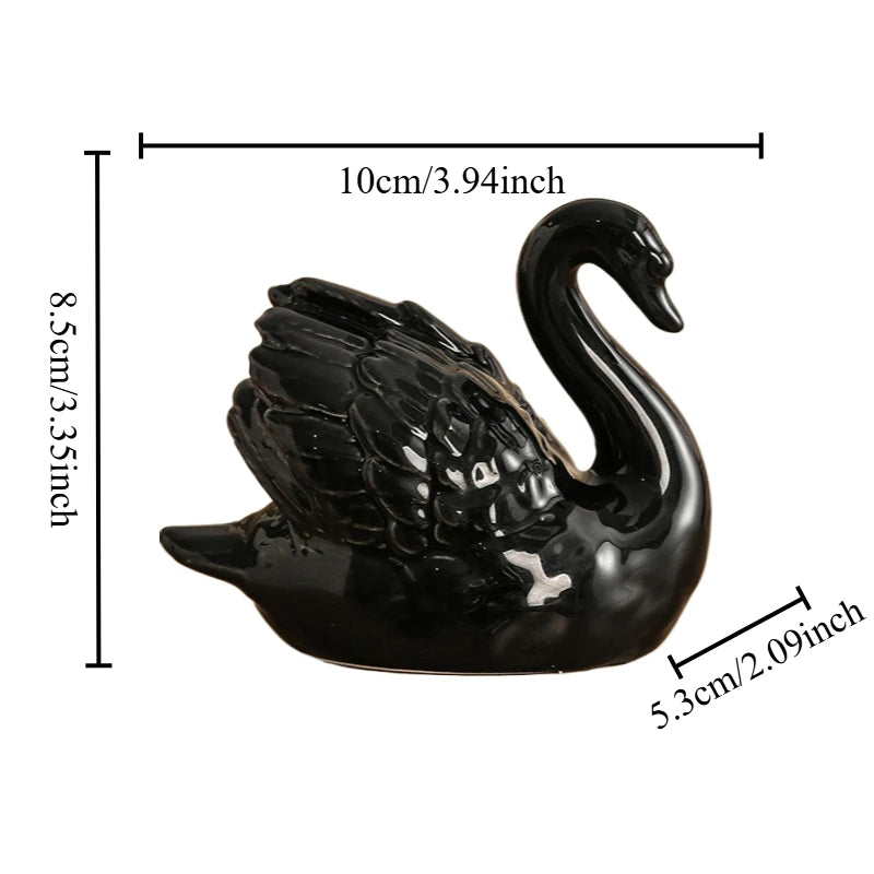 1pcs Black and White Swan Ornament Light Luxury Opening Housewarming Gift Home Decoration Nordic Gift Oasis Select black