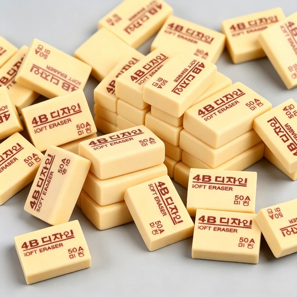 1-10PCS 4B Pencils Eraser Student Office School Stationery Writing Art Drawing Rubber Wrong Questions Correction Eraser Oasis Select 30PCS