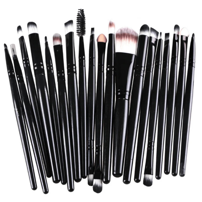 Makeup brush set, soft and fluffy, professional cosmetics foundation brush, multi-style blending makeup brush, beauty tools Oasis Select black