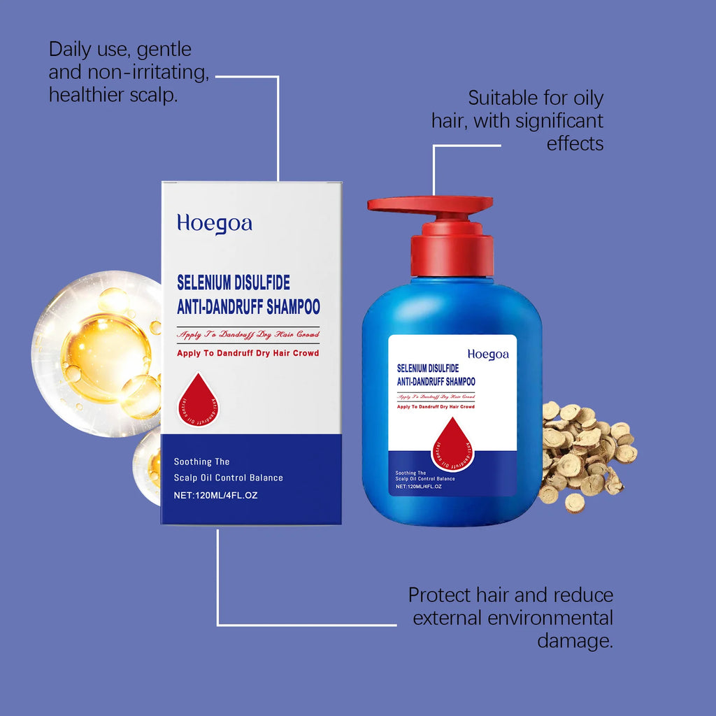 120ml Selenium Sulfide Shampoo Deep Cleansing Remove Dandruff Itchy Balance Oil Nourishing Restoration Hair Color Shampoo Oasis Select