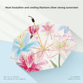 High UV Protection Sun Umbrella Dual Use for Rain & Sun, Windproof Double Layer Folding Umbrella Stylish Design Oasis Select Star dew flower head 8K Aluminum