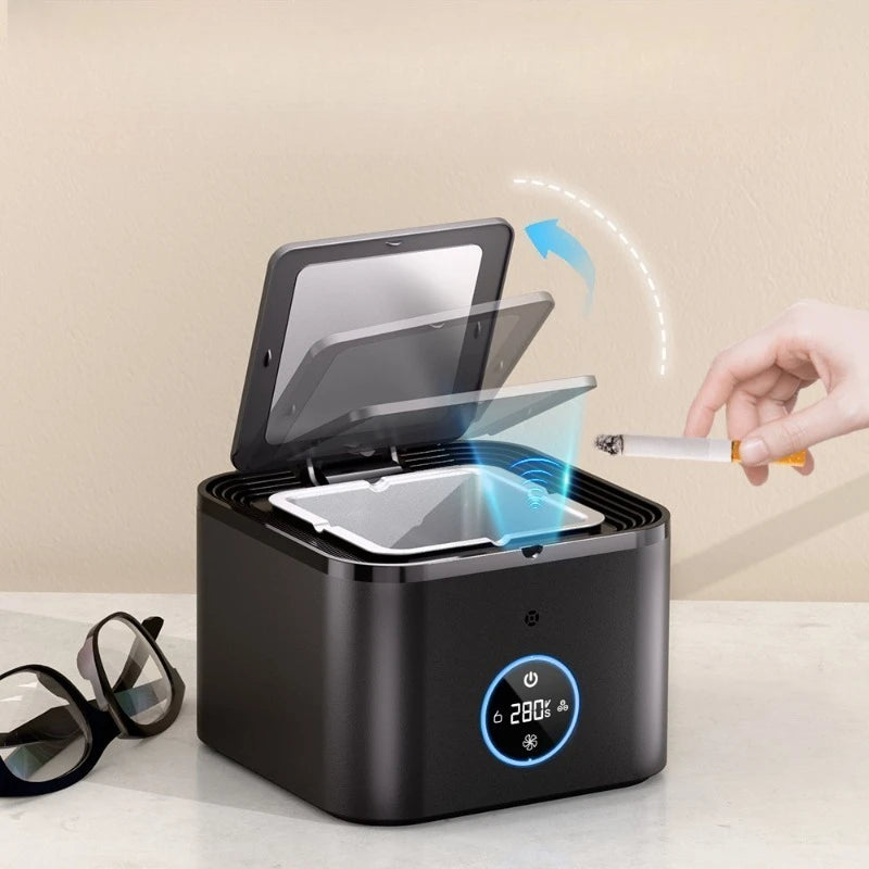 Creative Smart Ashtray Air Purifier for Home Office and Commercial Use with Cover Anti-Dust and Smoke Odor Removal Oasis Select