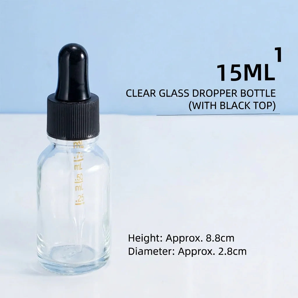 Glass Dropper Bottles – Refillable Serum & Essential Oil Vials