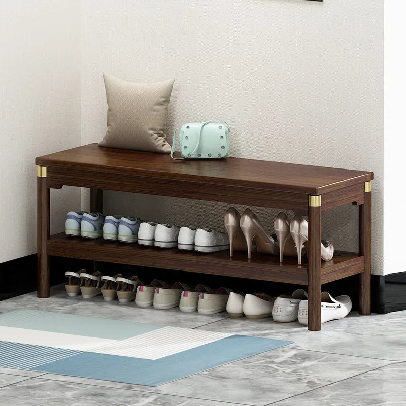 New Chinese-style shoe change stool, shoe stool at the door simple bench stool at home, shoe rack shoe store shoe test stool Oasis Select